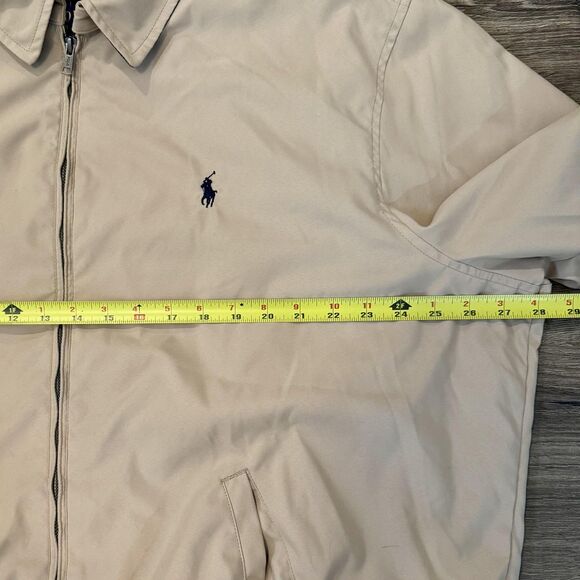 Polo Ralph Lauren Harrington Jacket Mens 2XL tan plaid Classic Zip Up pony logo - Picture 9 of 12